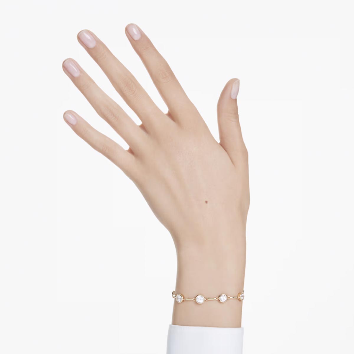 Swarovski Imber Crystal Bezel Tennis Bracelet in Yellow Tone Plate