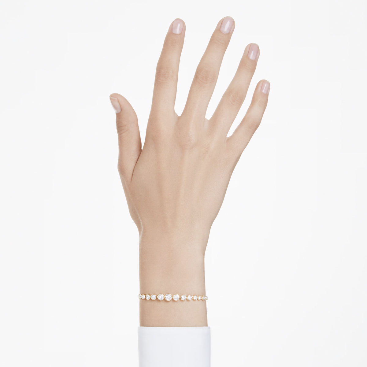 Swarovski Imber Bezel Bolo Bracelet in Yellow Tone Plate