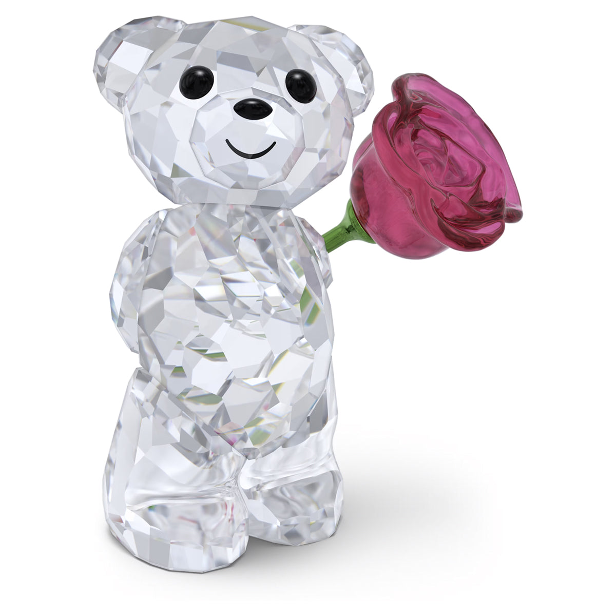 Swarovski Kris Bear Crystal A Rose With Love Figurine