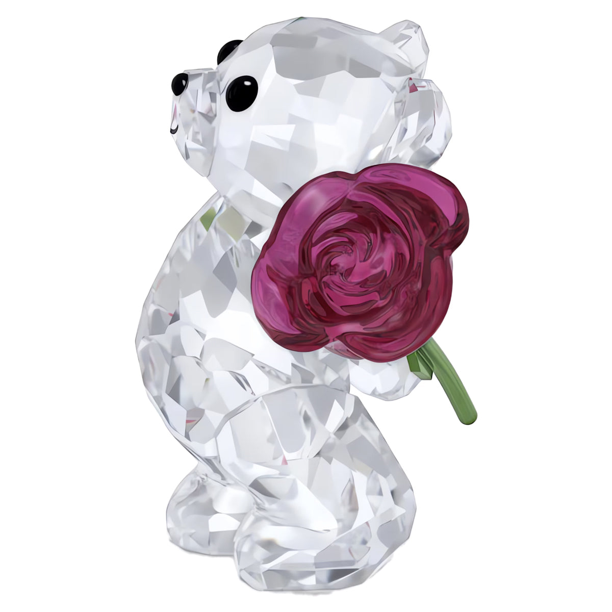 Swarovski Kris Bear Crystal A Rose With Love Figurine