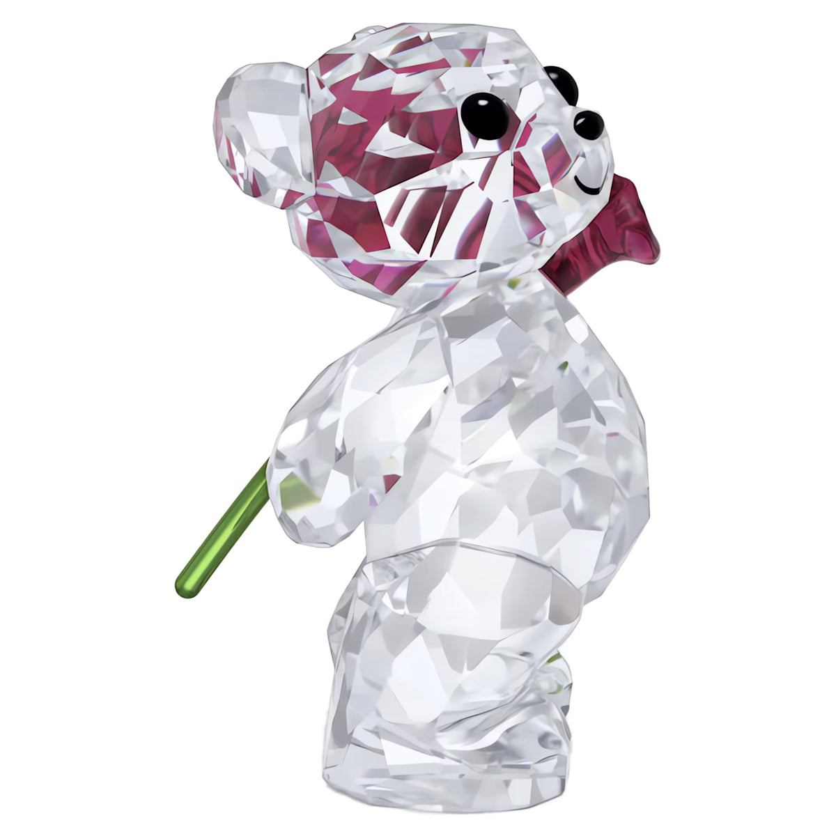 Swarovski Kris Bear Crystal A Rose With Love Figurine