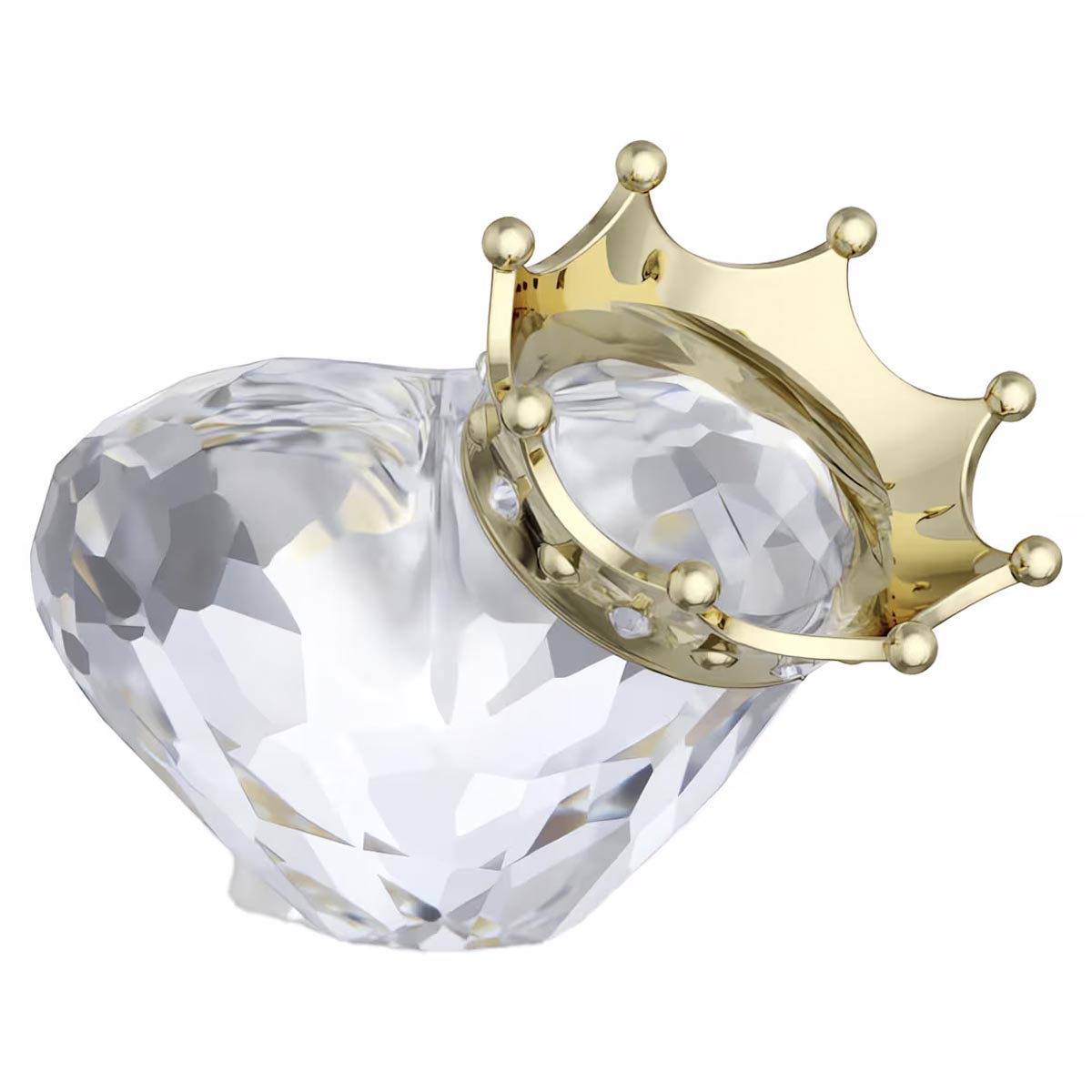 Swarovski Symbolica Crystal Heart With Crown Figurine