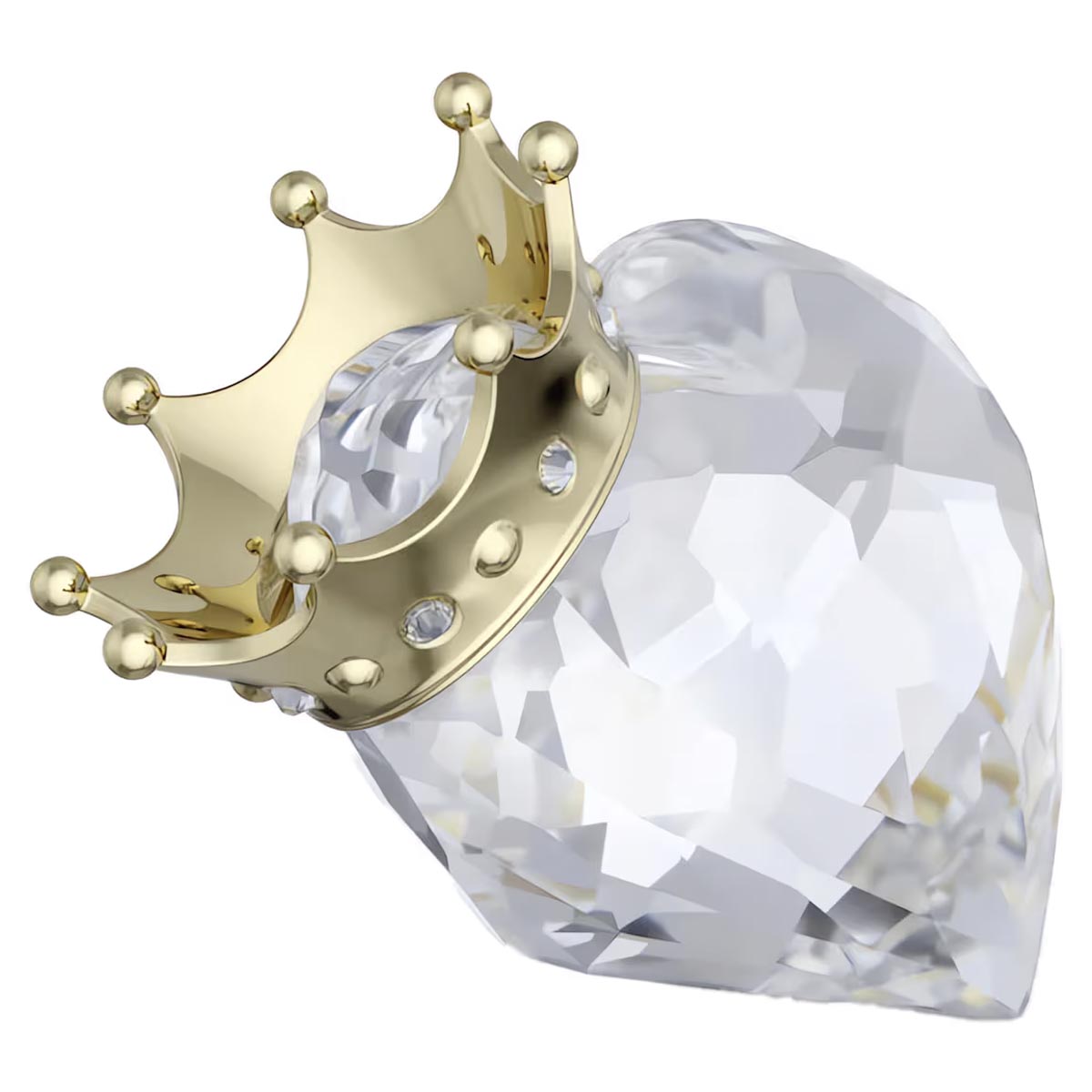 Swarovski Symbolica Crystal Heart With Crown Figurine