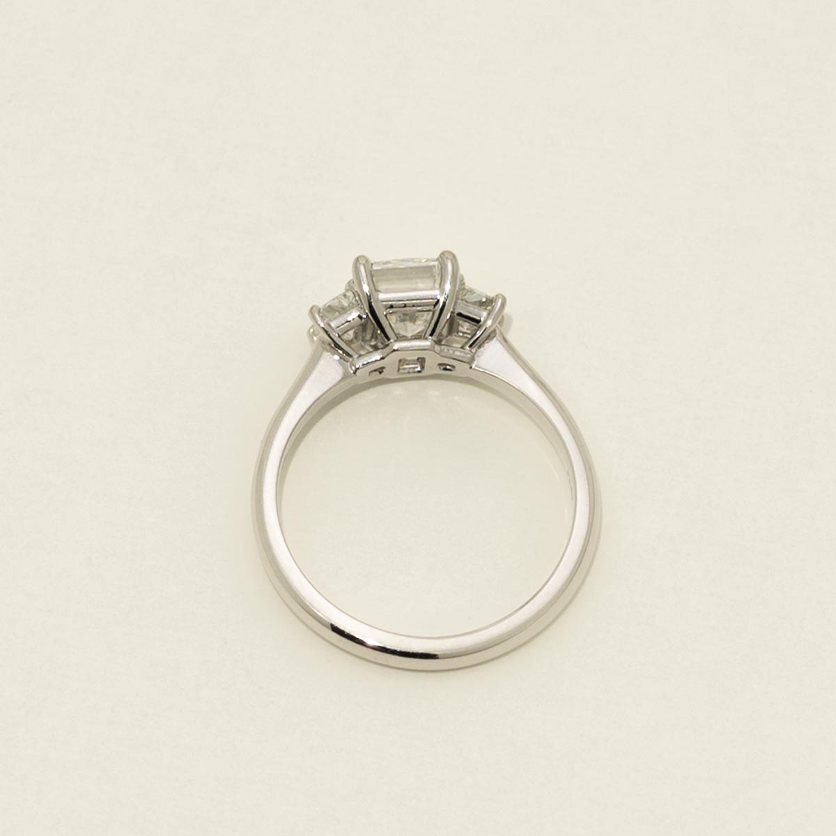 Radiant Cut Diamond Three Stone Engagement Ring in Platinum (1 7/8ct tw)