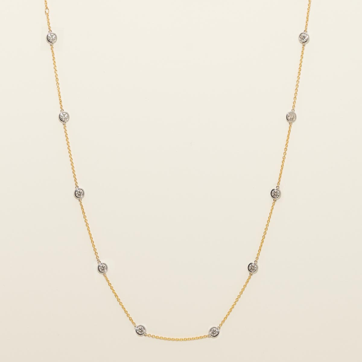Diamonds by the Yard Necklace in 14kt Yellow and White Gold (1 1/2ct tw)
