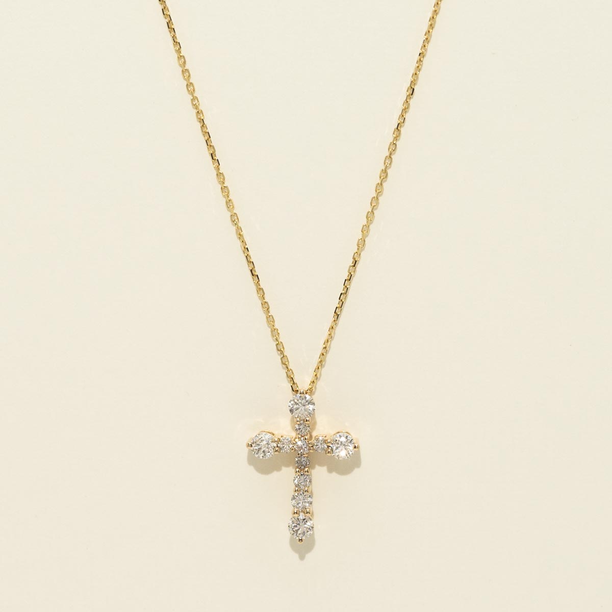 Diamond Cross Necklace in 14kt Yellow Gold (1/2ct tw)