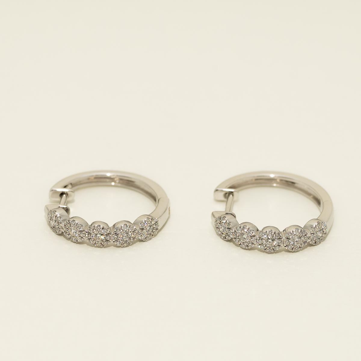 Diamond Hoop Earrings in 14kt White Gold (1/2ct tw)