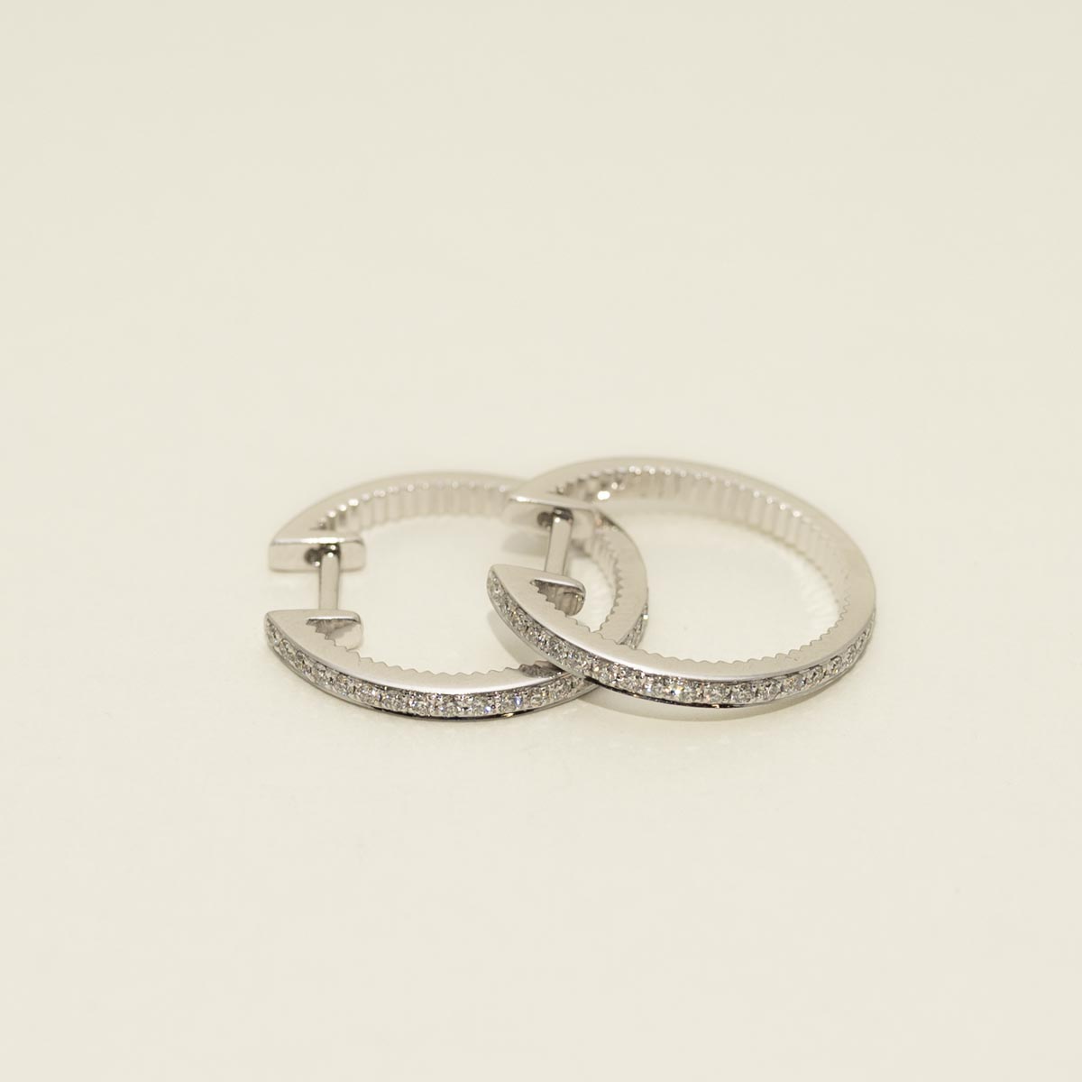 Diamond Hoop Earrings in 14kt White Gold (1/3ct tw)