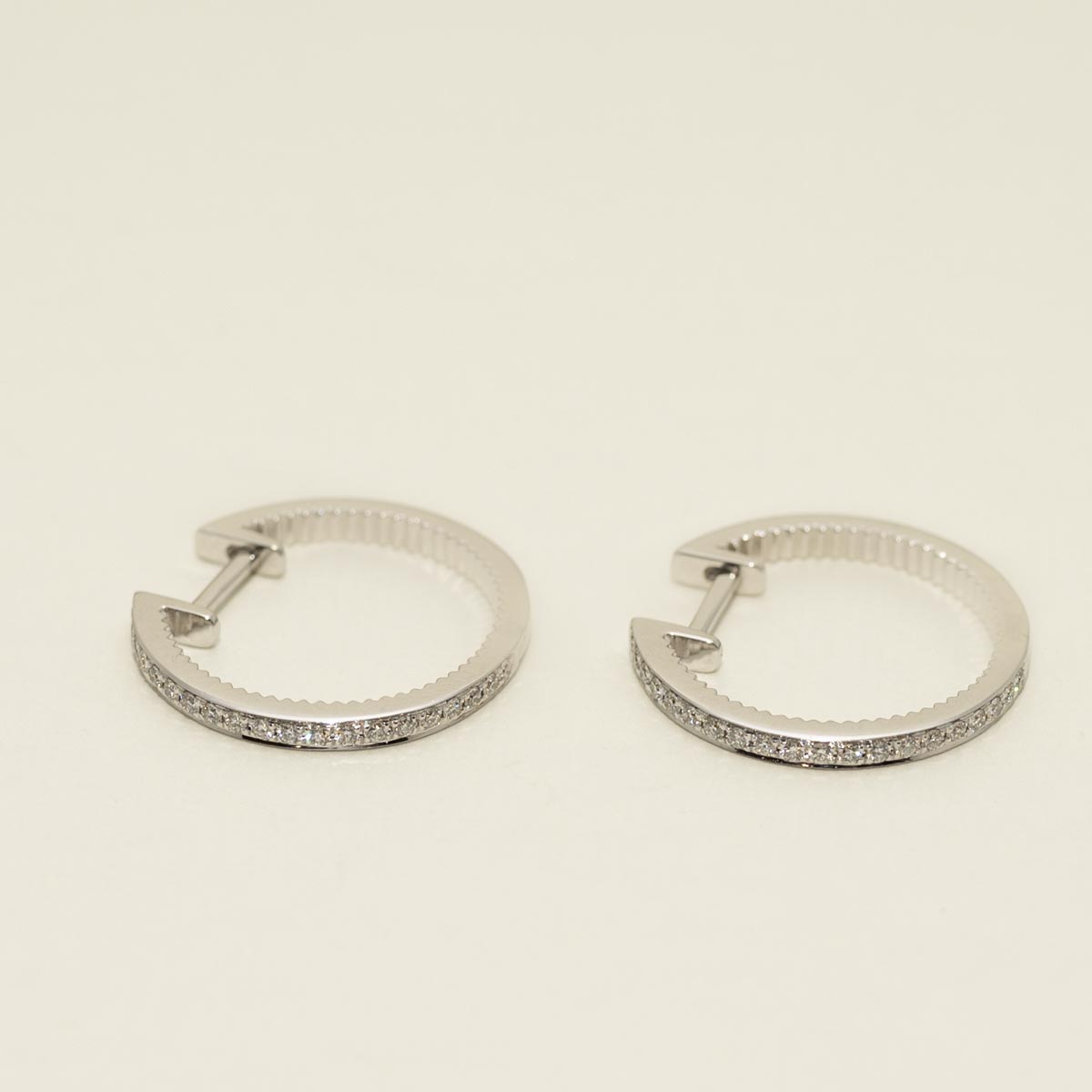 Diamond Hoop Earrings in 14kt White Gold (1/3ct tw)