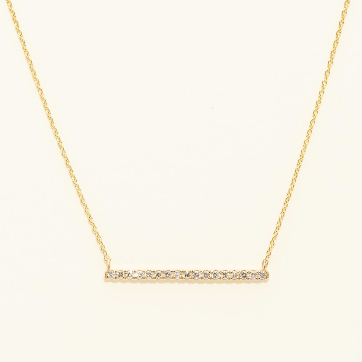 Diamond Bar Necklace in 14kt Yellow Gold (1/7ct tw)