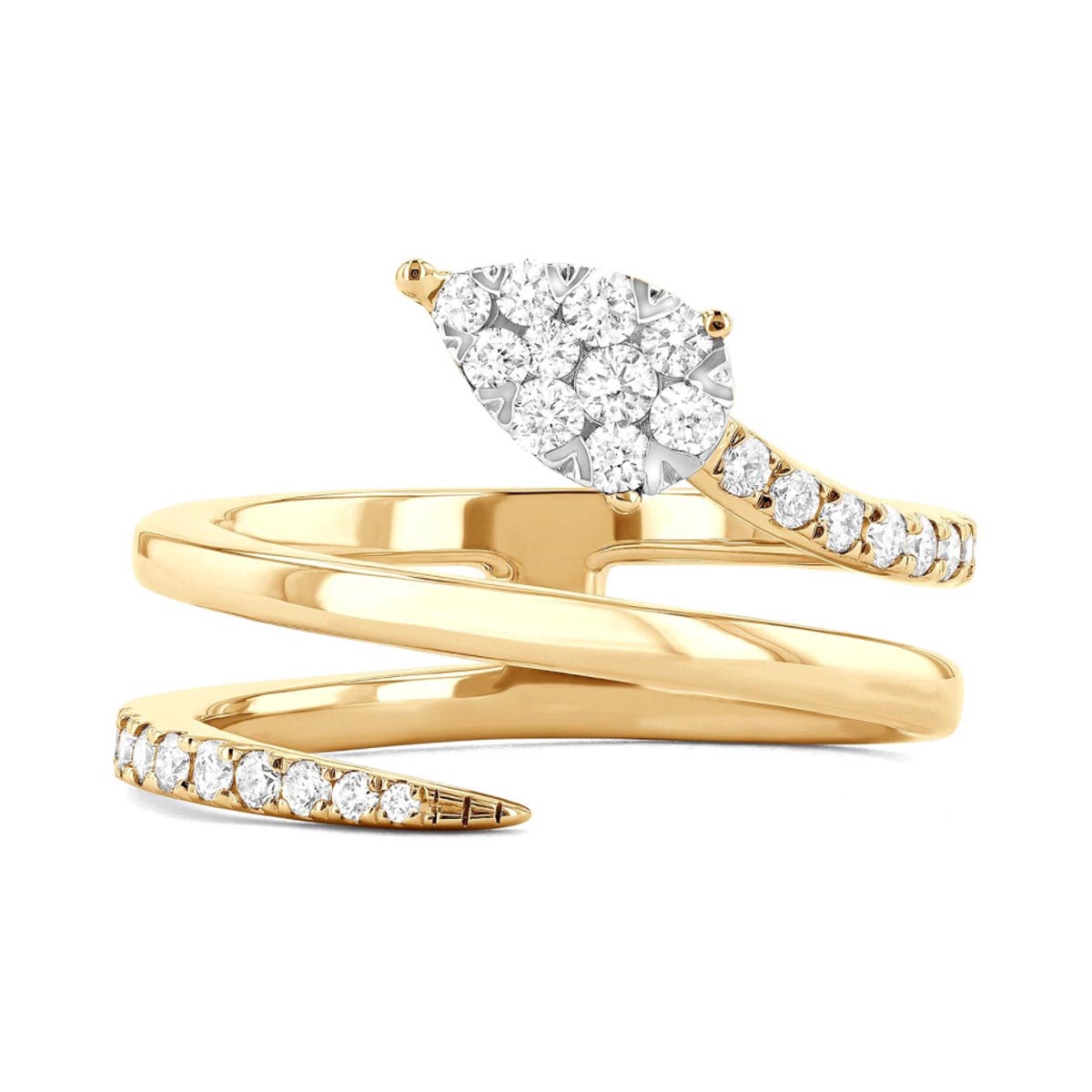 Lovebright Diamond Pear Shape Ring in 18kt Yellow Gold (3/8ct tw)