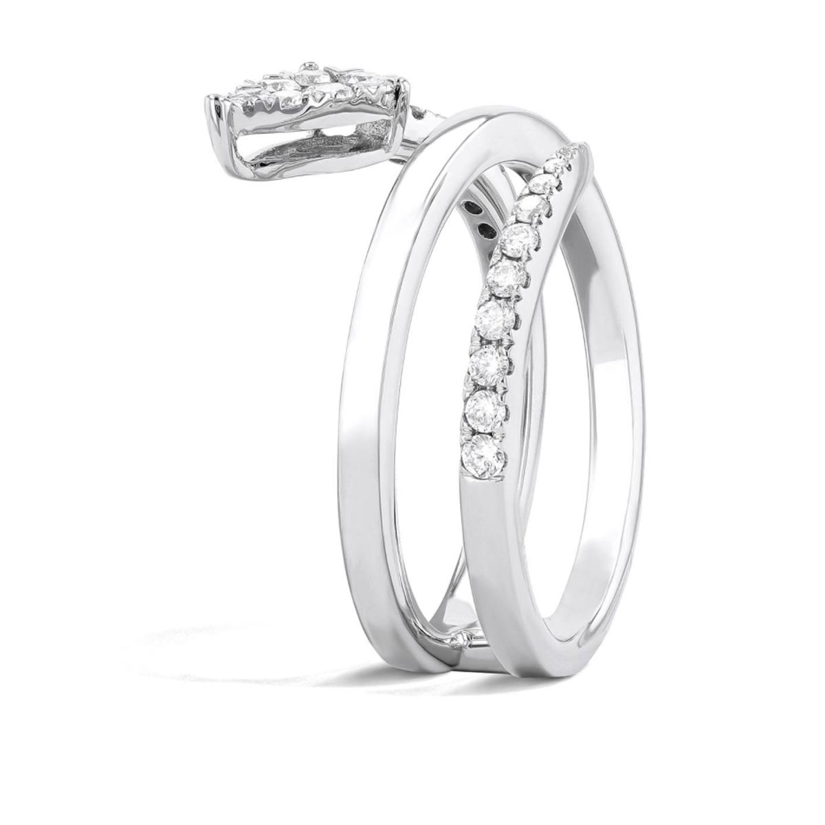 Lovebright Diamond Pear Shape Ring in 18kt White Gold (3/8ct tw)