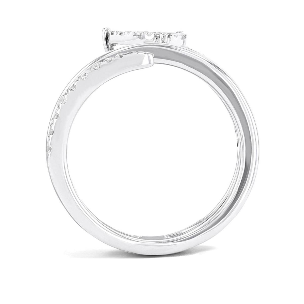 Lovebright Diamond Pear Shape Ring in 18kt White Gold (3/8ct tw)