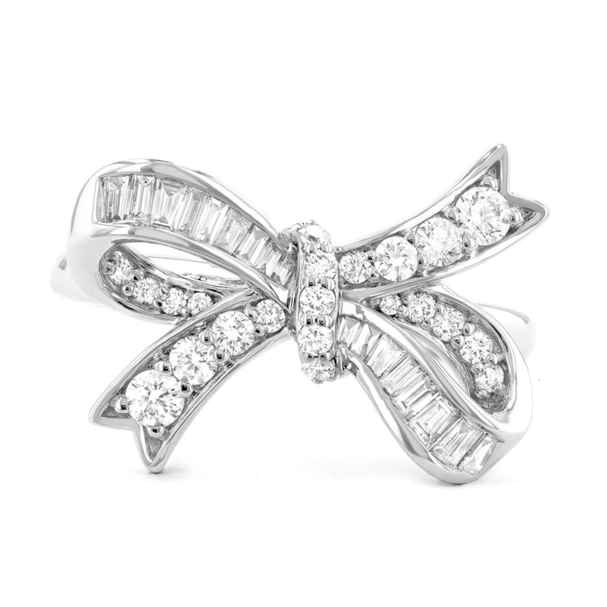 Diamond Bow Tie Ring in 18kt White Gold (5/8ct tw)