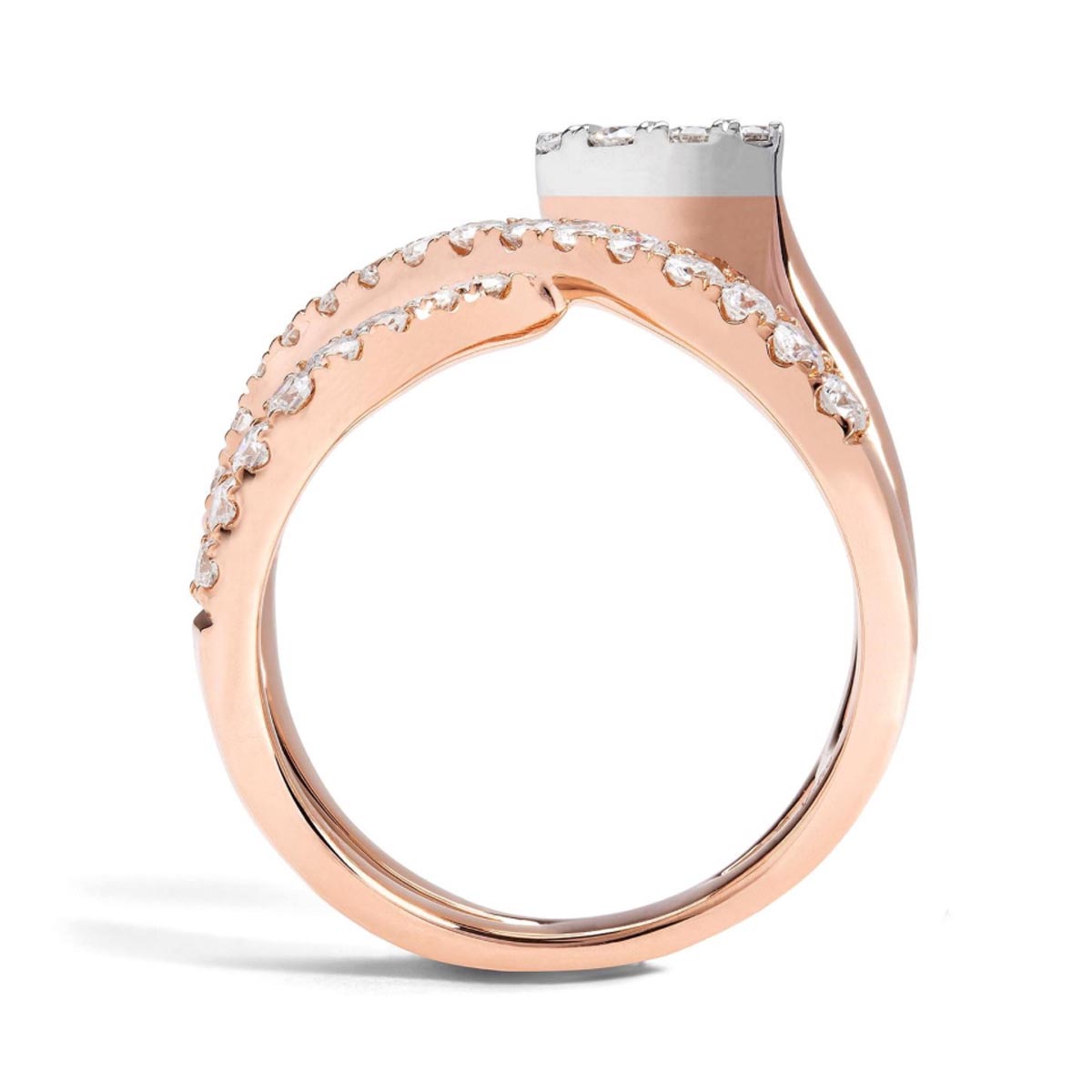 Lovebright Pear Shape Diamond Ring in 18kt Rose Gold (1ct tw)