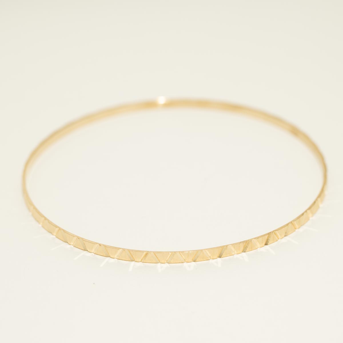 Estate Textured Bangle Bracelet in 14kt Yellow Gold