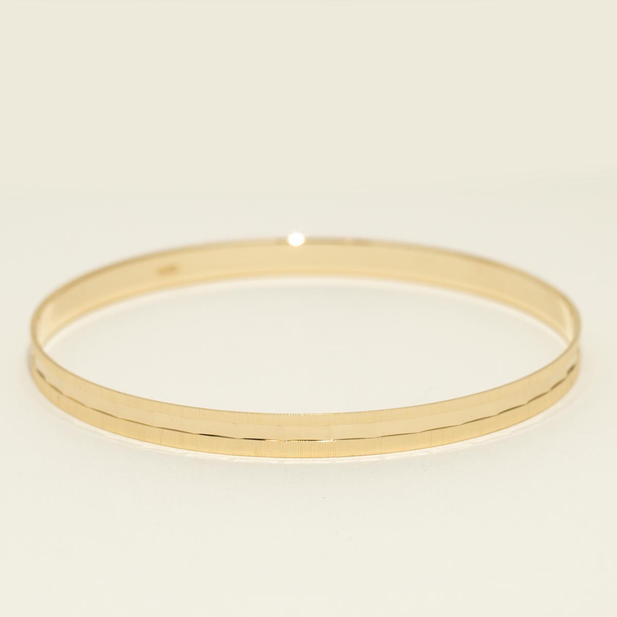Estate Textured Bangle Bracelet in 14kt Yellow Gold