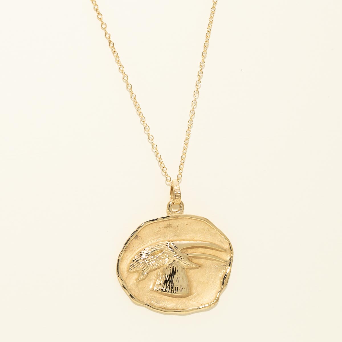 Estate Capricorn Talisman Necklace in 14kt Yellow Gold
