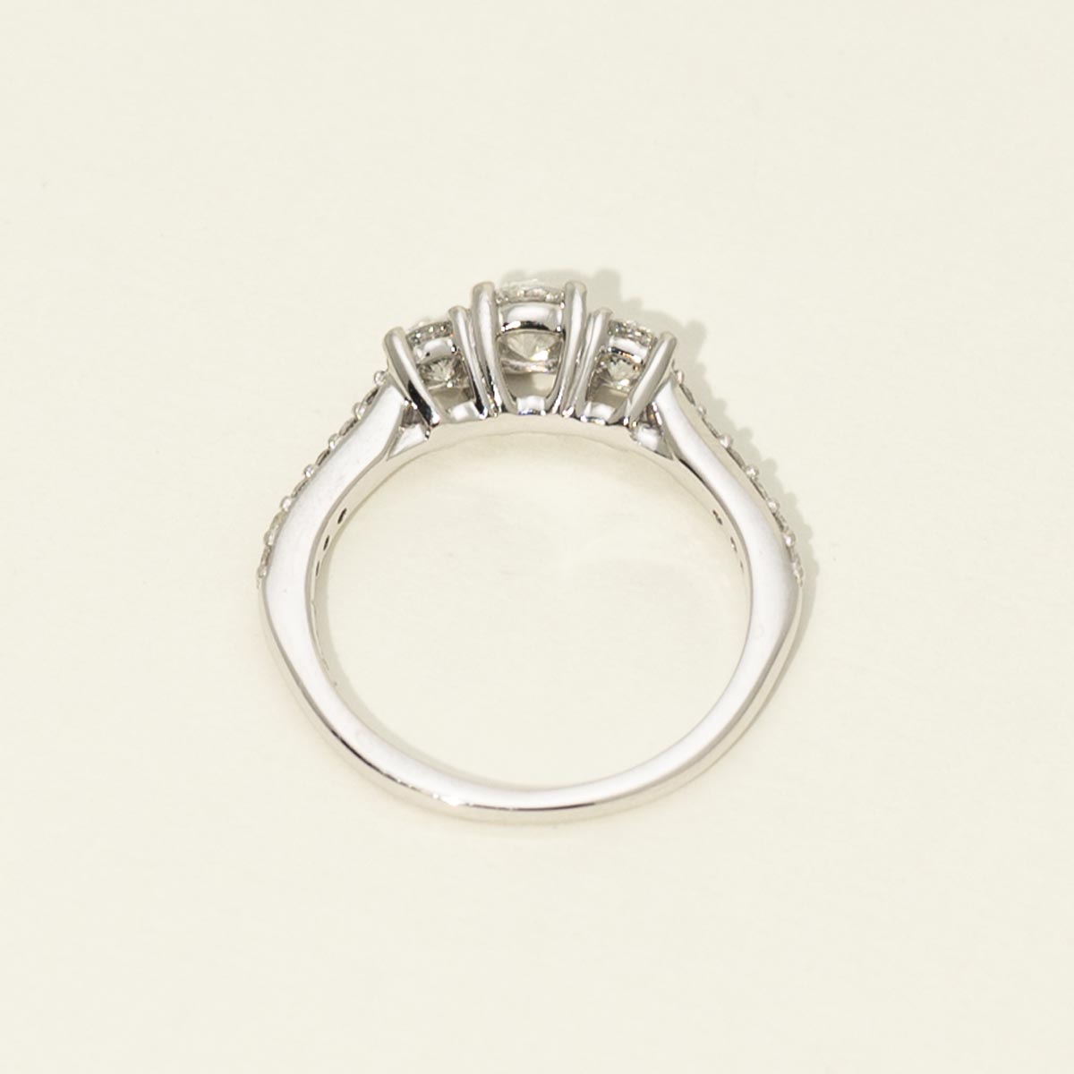 Estate Northern Star Diamond Three Stone Engagement Ring in 14kt White Gold (3/4ct tw)