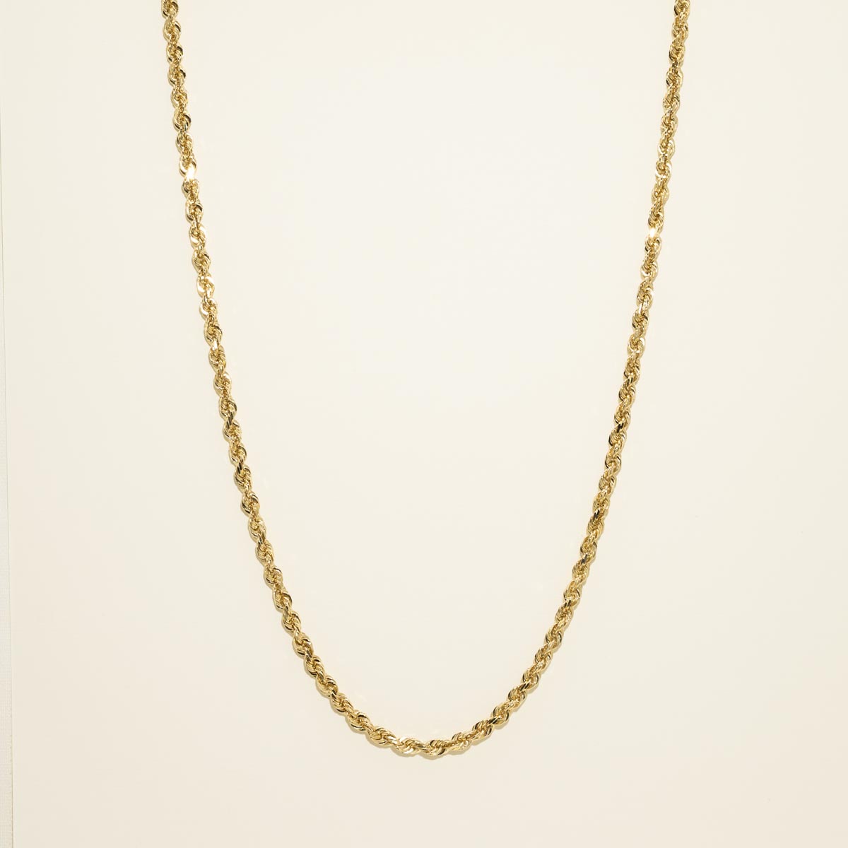 Estate Rope Chain in 10kt Yellow Gold (22 inches and 3.5mm wide)