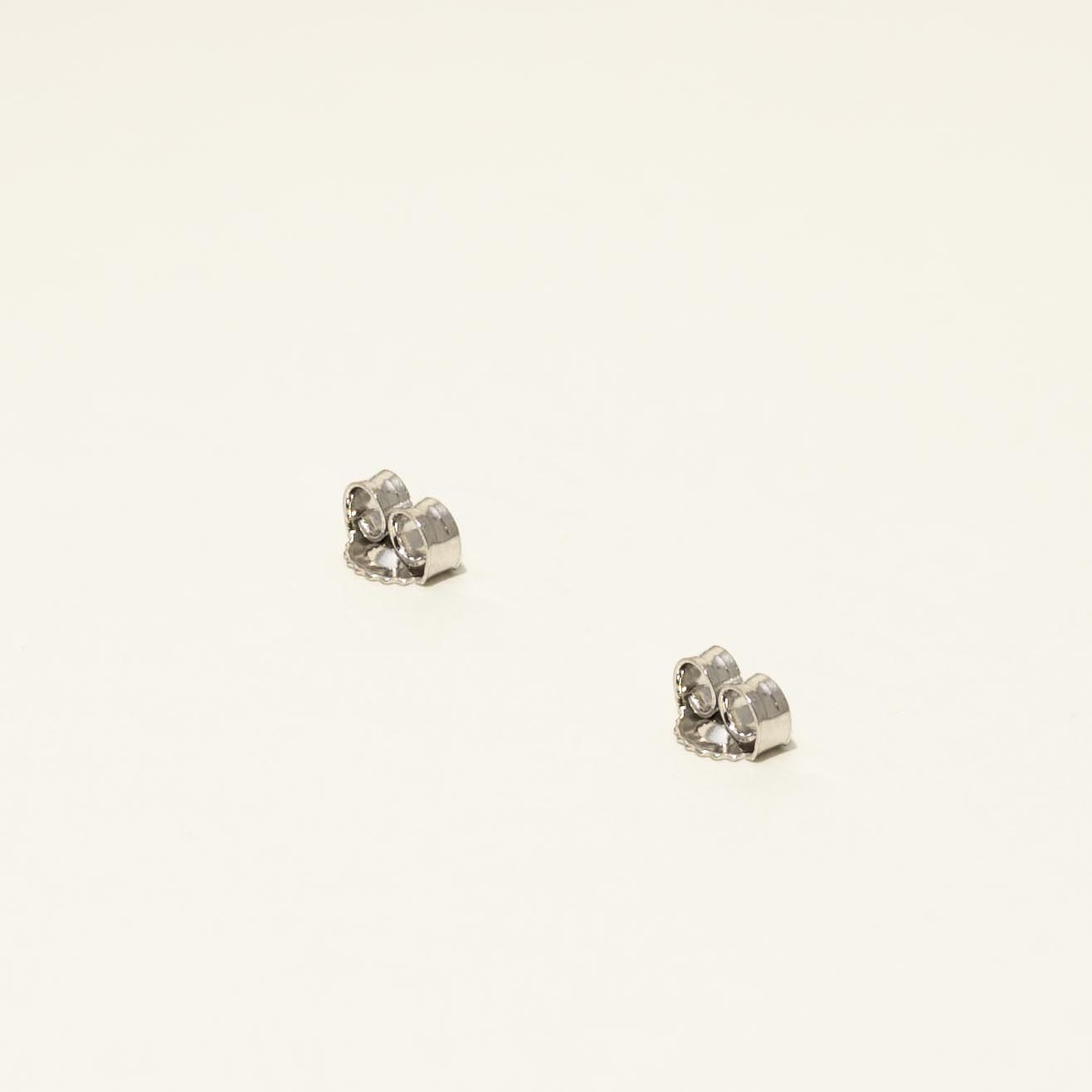 Cushion Cut Blue Diamond Stud Earrings in 14kt White Gold (3/8ct tw)