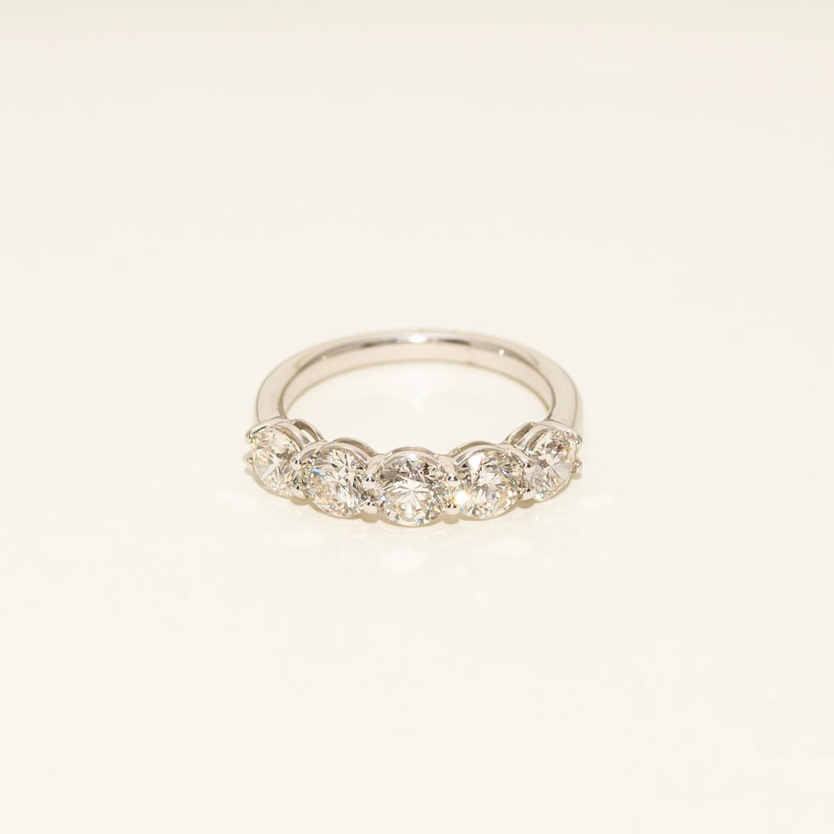 Diamond Five Stone Wedding Band in 14kt White Gold (2ct tw)