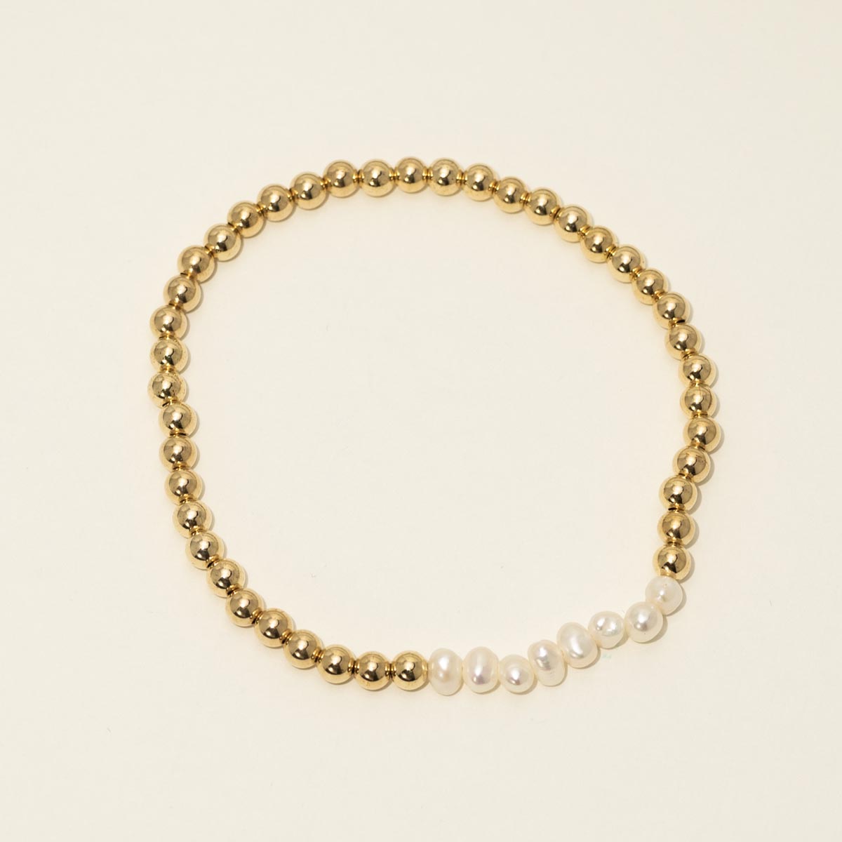 Dee Berkley "I Do Crew" Cultured Freshwater Pearl with 14kt Gold Filled Bead Bracelet Bridal Gift Box (4mm pearls)