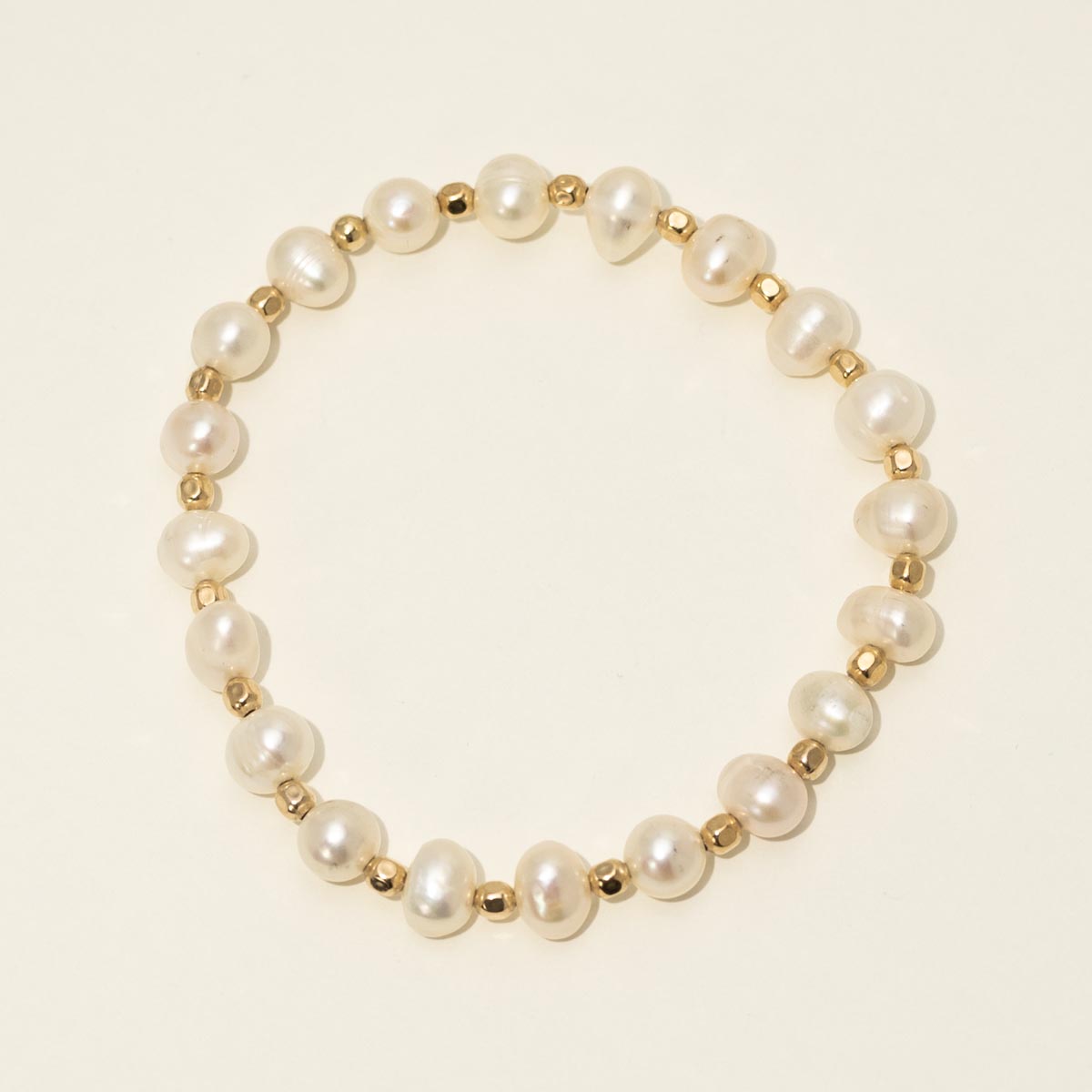 Dee Berkley "Bride Tribe" Cultured Freshwater Pearl with 14kt Gold Filled Bead Two Bracelet Bridal Gift Box Set (4mm pearls)