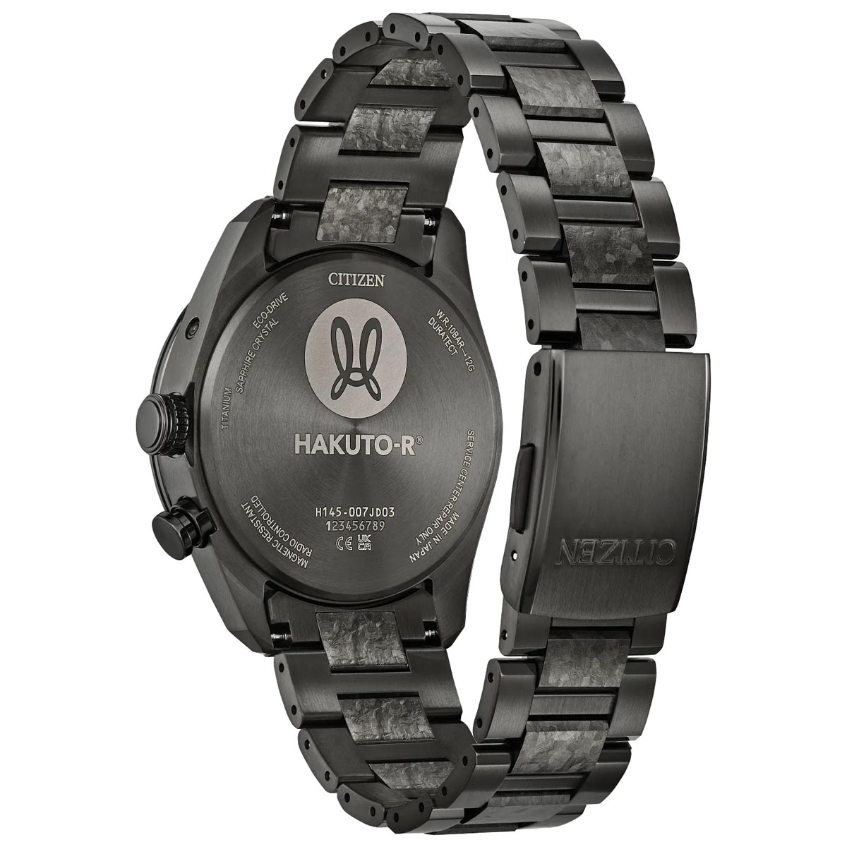 Citizen Attesa Hakuto-R Mens Watch with Black Dial and Black DLC Coated Super Titanium™ Bracelet (eco-drive movement)
