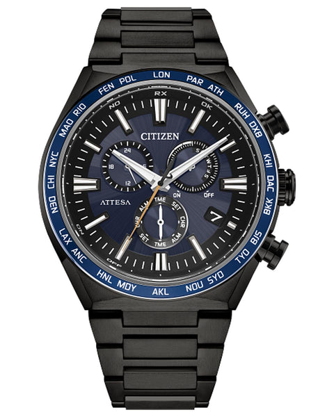 Citizen Attesa Watch with Black Dial and Black Super Titanium