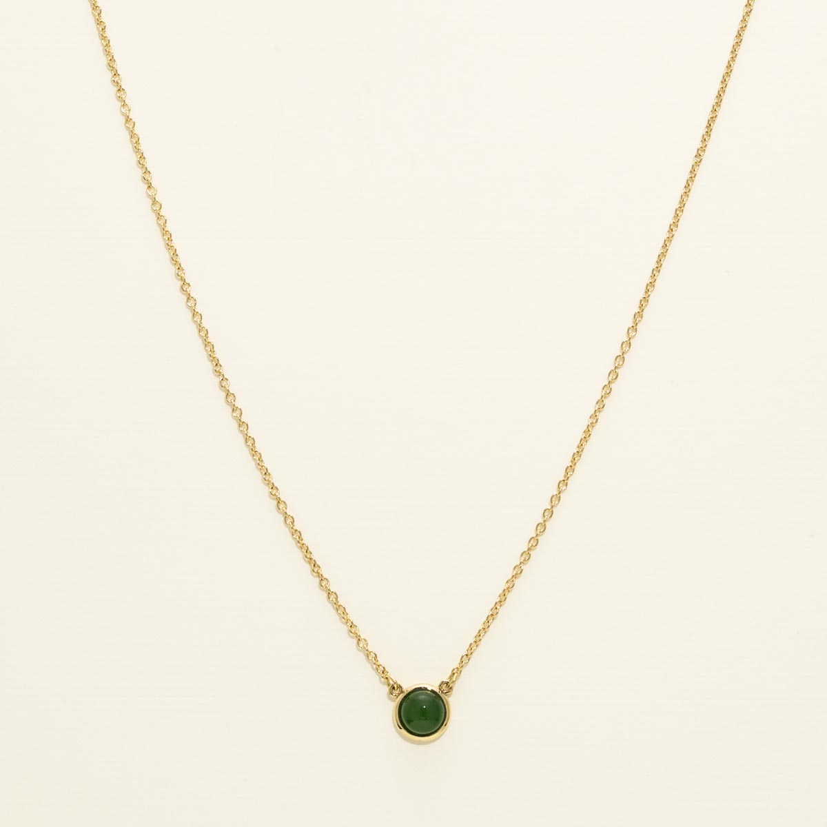 Estate Tiffany and Co. Elsa Peretti Color by the Yard Green Jade Necklace in 18kt Yellow Gold