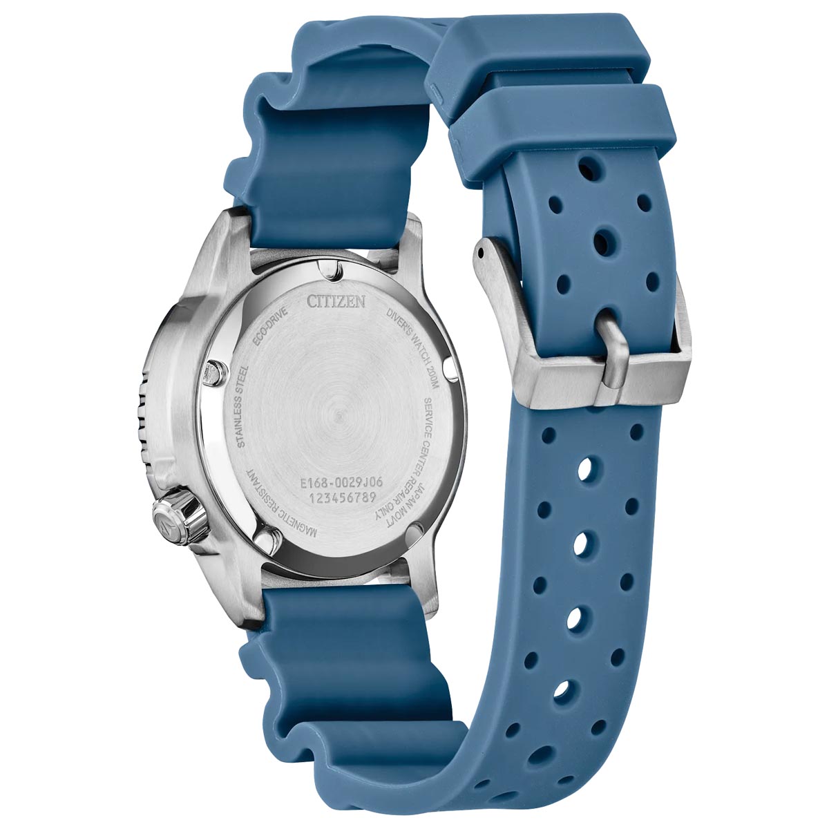 Citizen Promaster Dive Womens Watch with Blue Dial and Teal Polyurethane Strap (eco-drive movement)