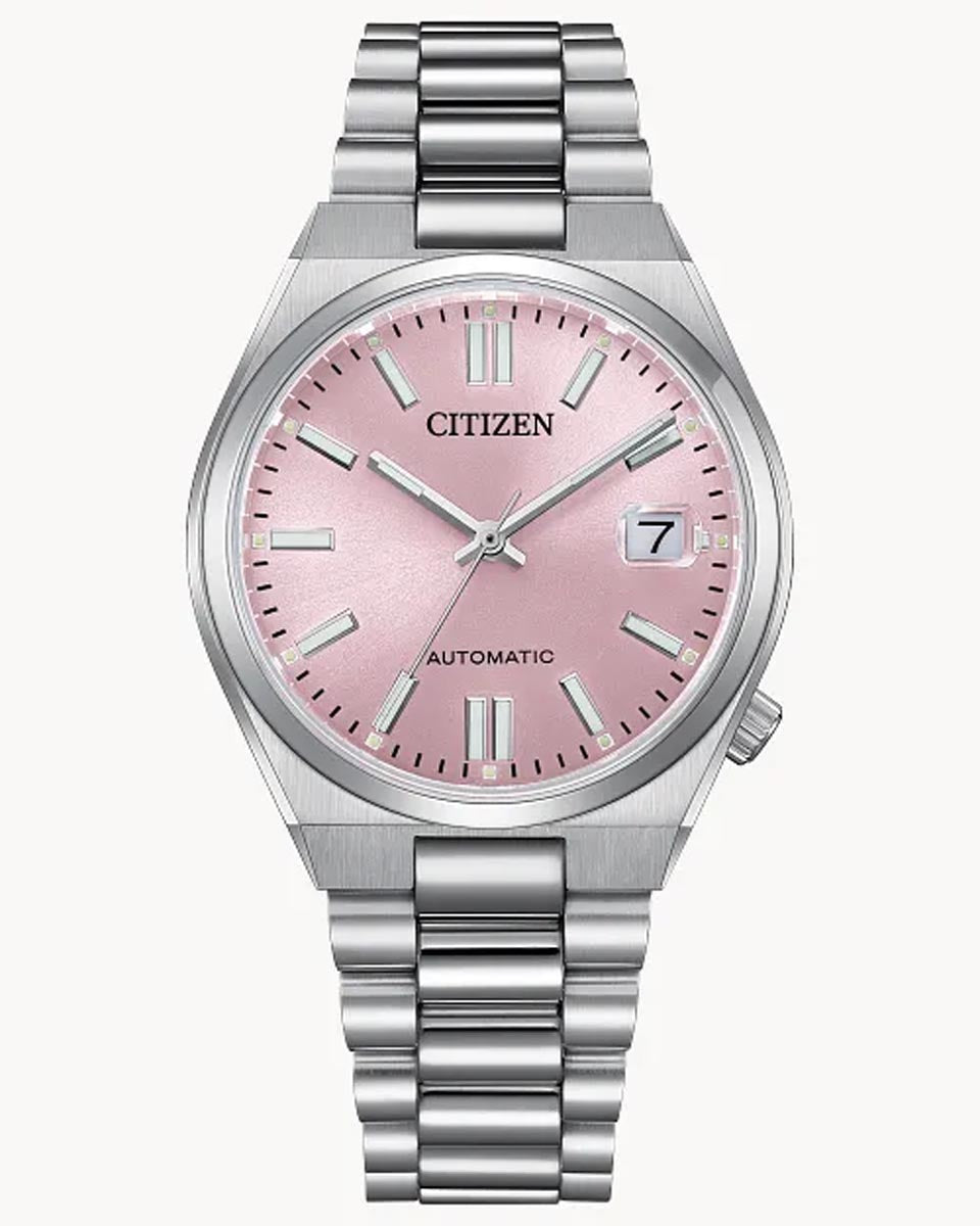 Citizen Tsuyosa 37mm Watch with Pink Dial and Stainless Steel Bracelet (automatic movement)