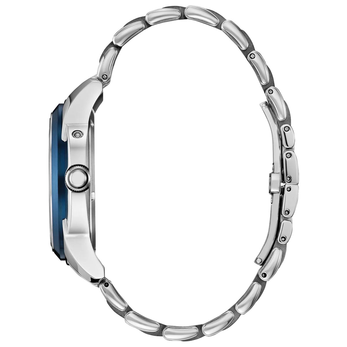 Citizen Calendrier Mens Watch with Blue Dial and Stainless Steel Bracelet (eco-drive movement)