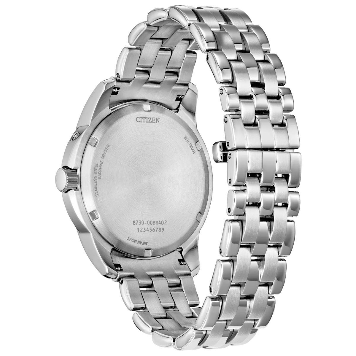 Citizen Calendrier Mens Watch with Blue Dial and Stainless Steel Bracelet (eco-drive movement)
