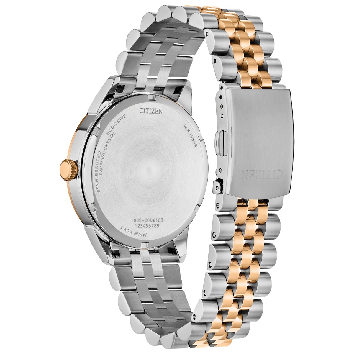 Citizen Rolan Mens Watch with Brown Dial and Two Toned Stainless Steel Bracelet (eco-drive movement)