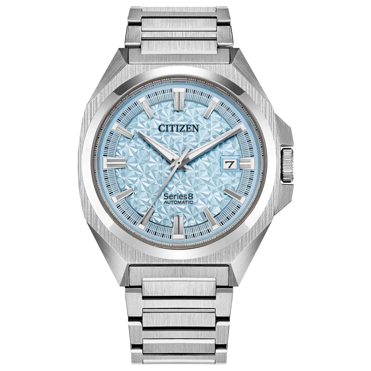 Citizen Series 8 Mens Watch with Blue Dial and Stainless Steel Bracelet (automatic)