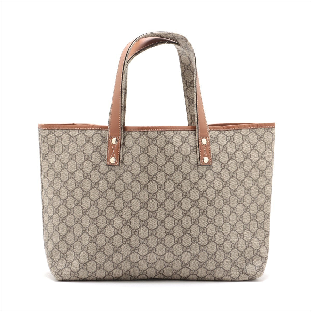 Pre Owned Gucci Beige Canvas GG Supreme Tote Bag