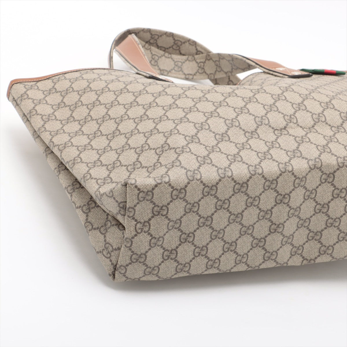 Pre Owned Gucci Beige Canvas GG Supreme Tote Bag