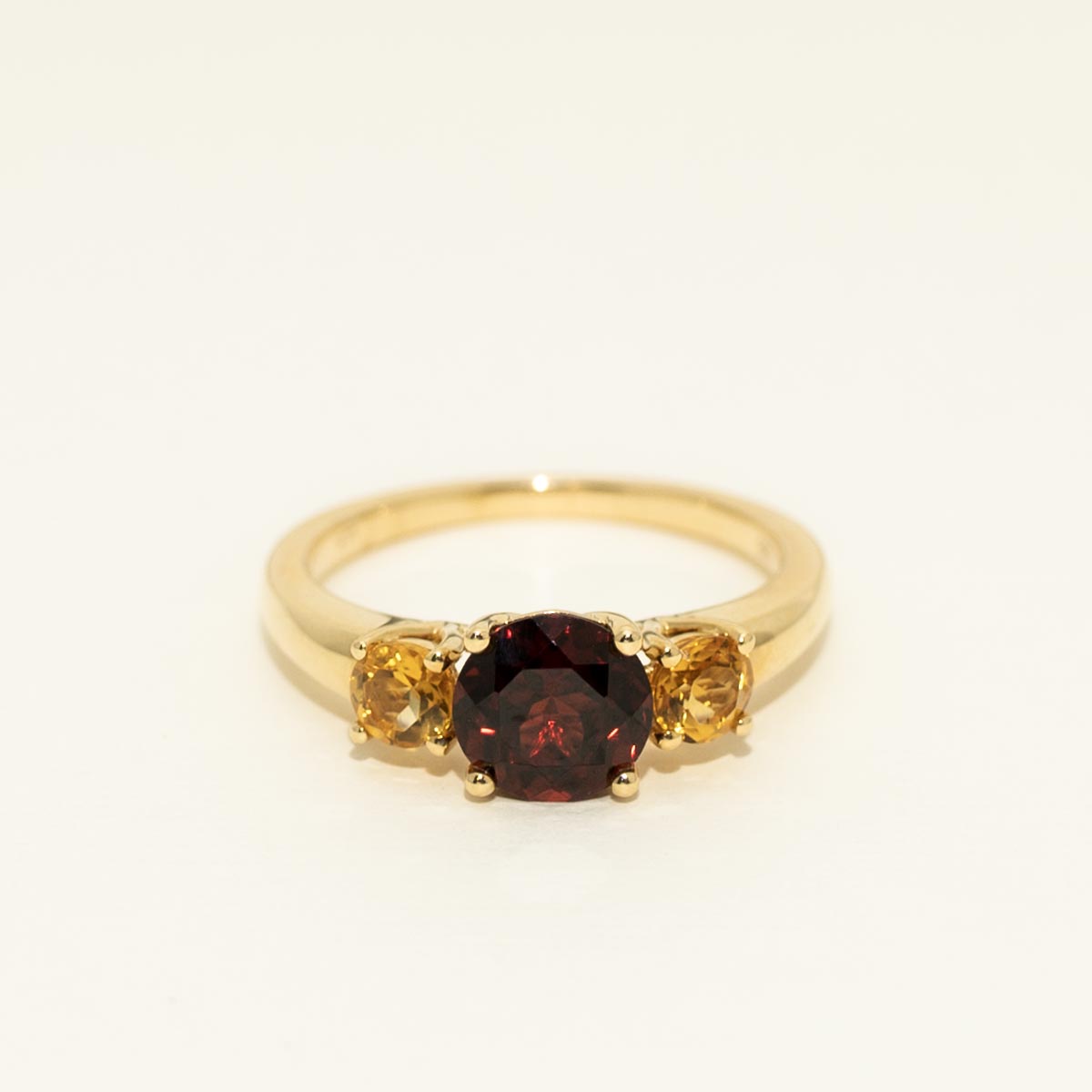 Garnet and Citrine Ring in 14kt Yellow Gold