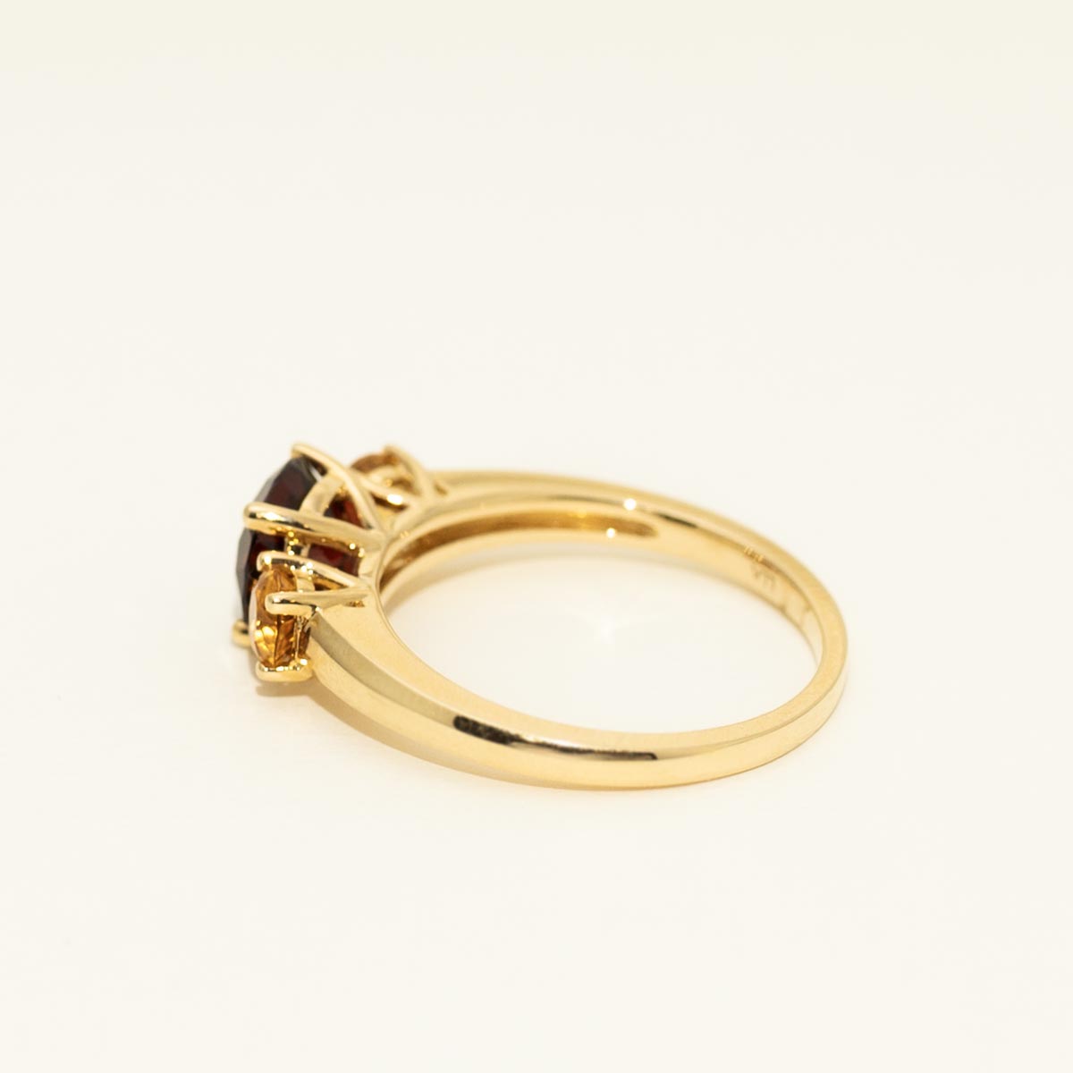 Garnet and Citrine Ring in 14kt Yellow Gold