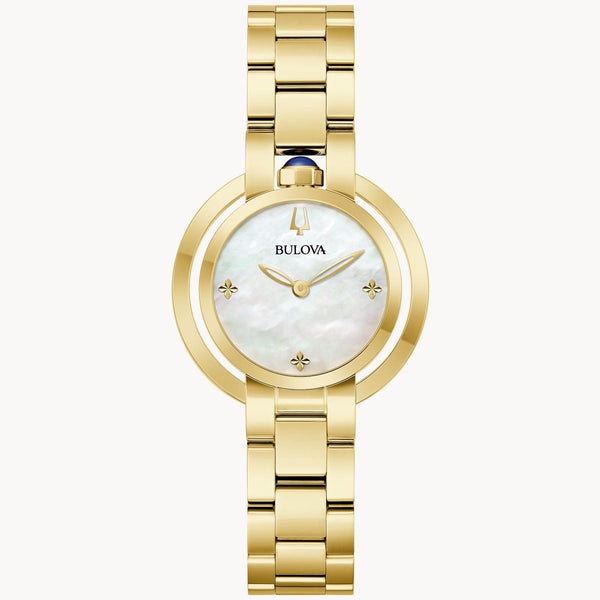 Women\'s Rubaiyat Diamond-Accent Gold-Tone Stainless Steel Bracelet Watch… Bulova Rubaiyat Diamond Rose Gold-Tone Stainless Steel  main image 3