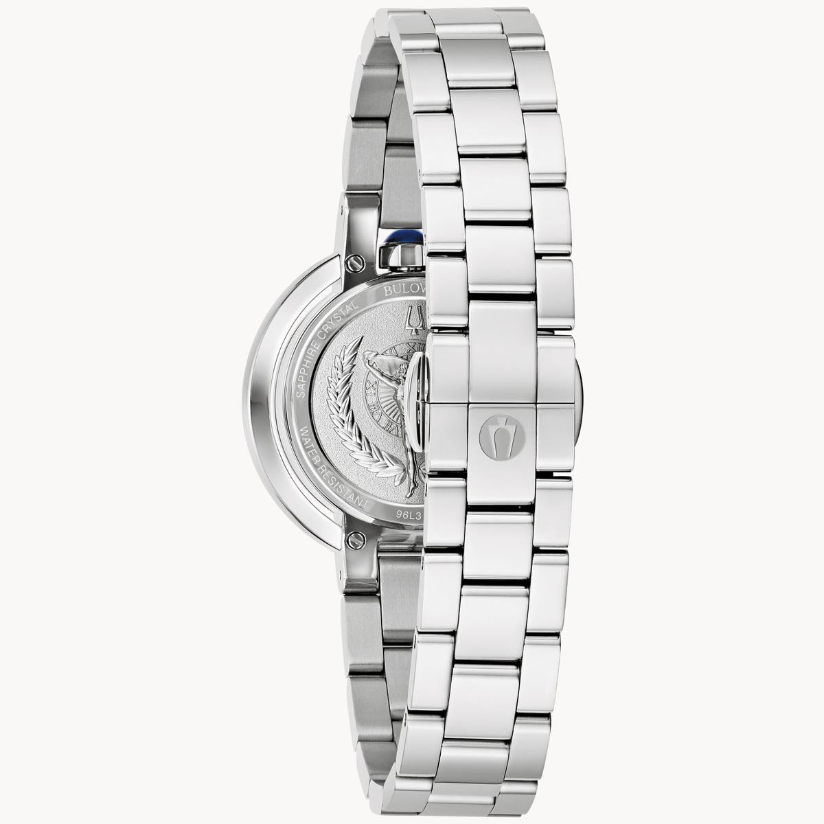 Bulova Rubaiyat Womens Watch with Pink Mother of Pearl Dial and Stainless Steel Bracelet (quartz movement)