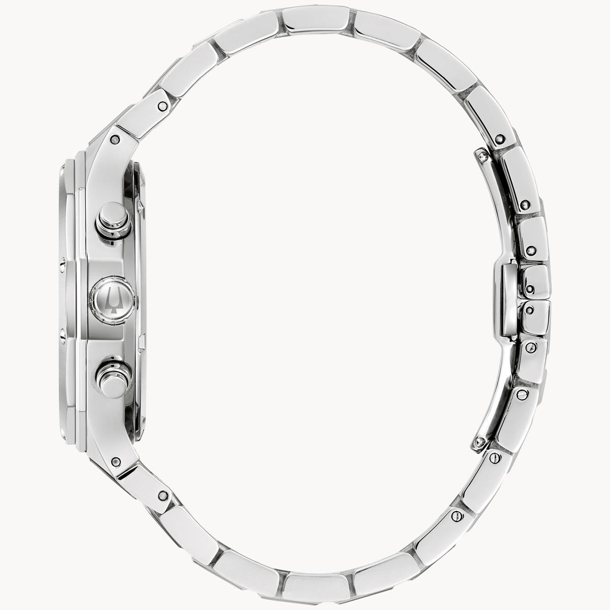 Bulova Prestige Mens Watch with Gray Dial and Stainless Steel Bracelet (quartz movement)