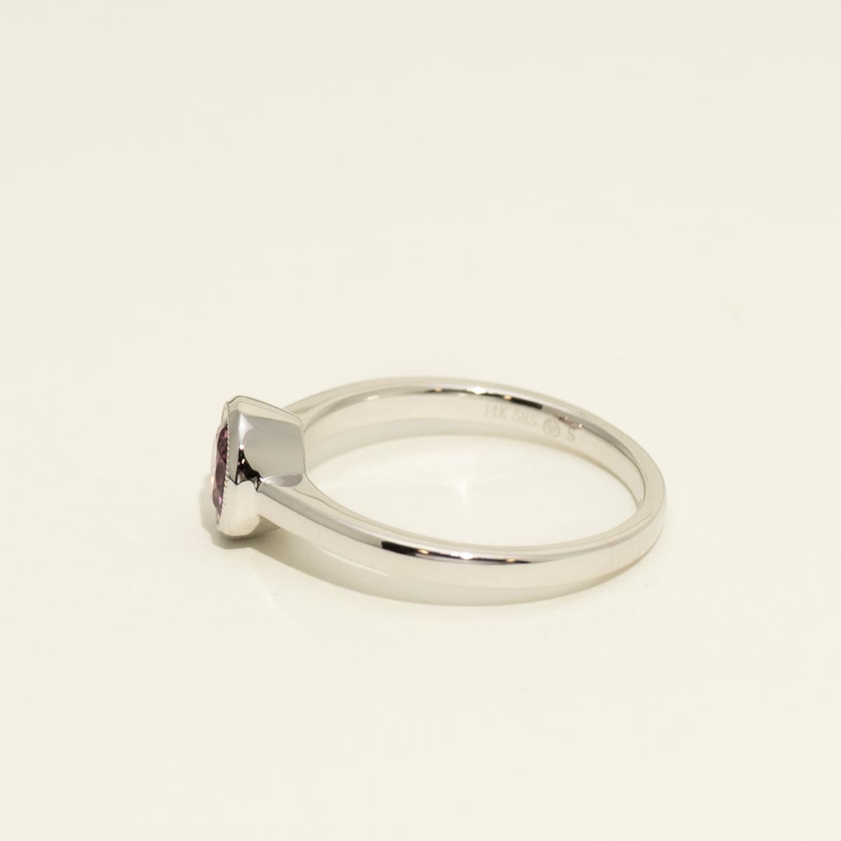 Pink Spinel Ring in 14kt White Gold