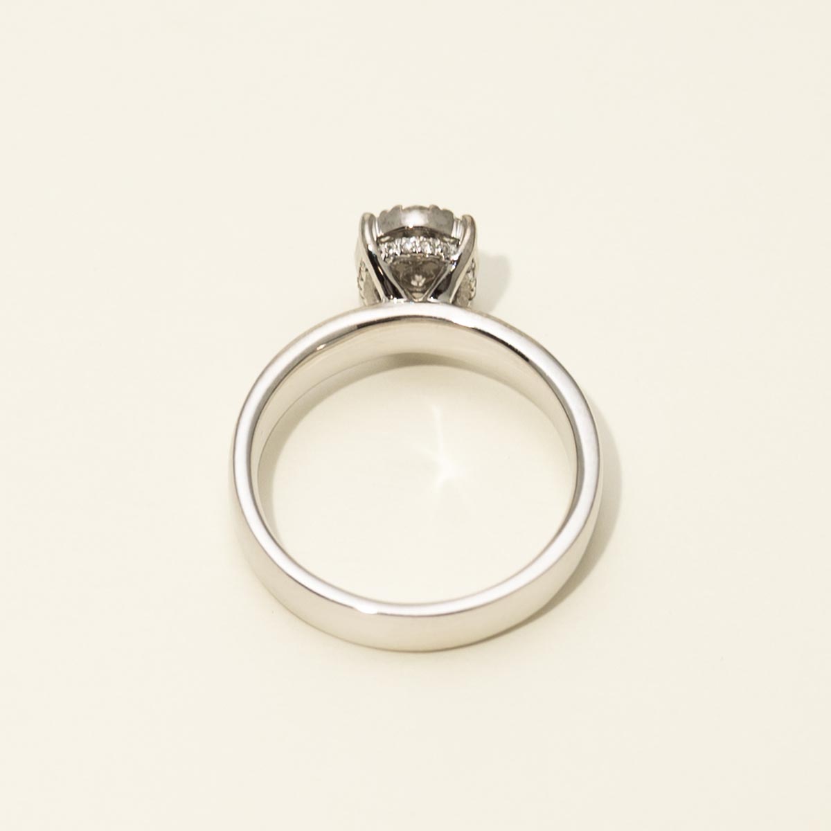 Lovebright Diamond Oval Engagement Ring in 14kt White Gold (1/2ct tw)