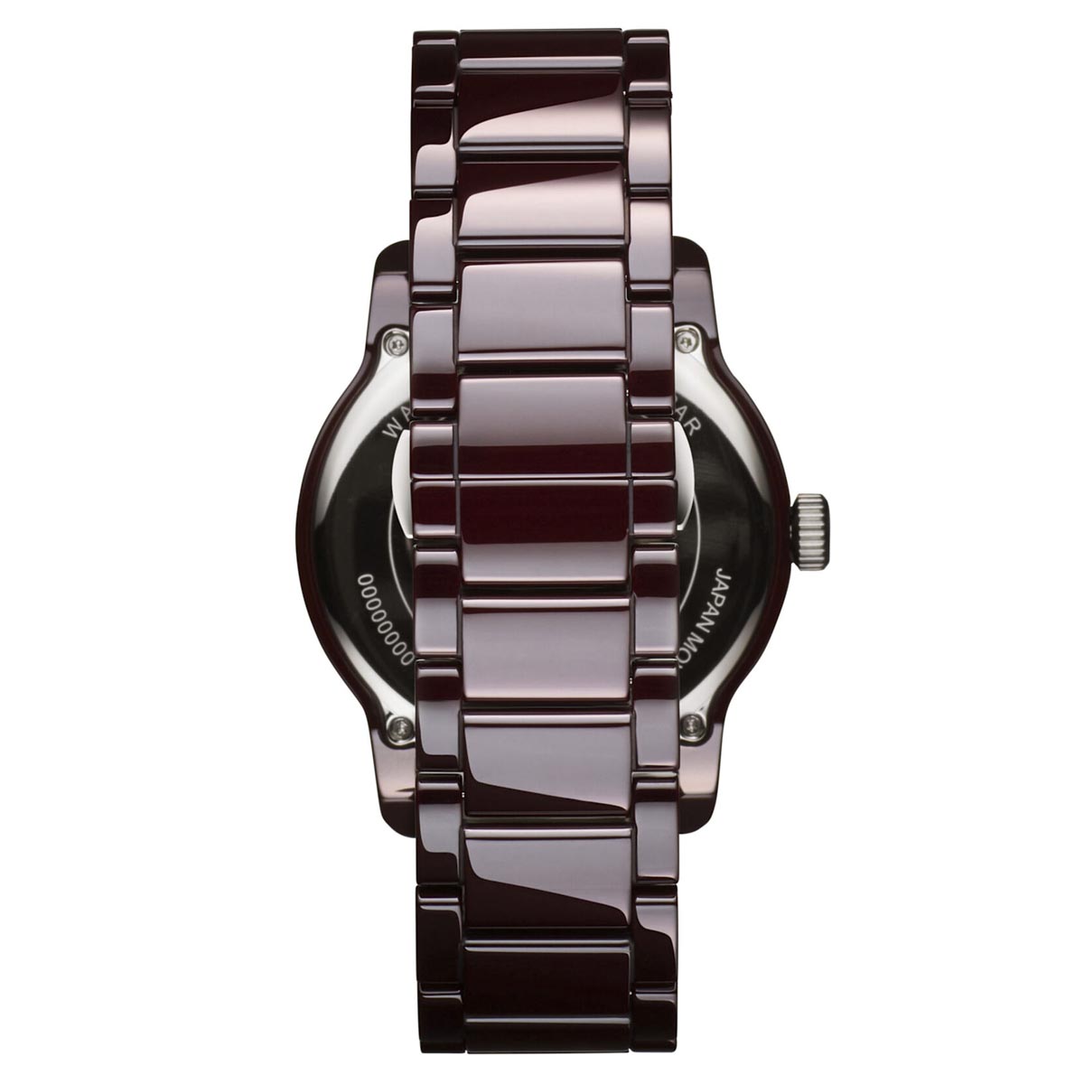 Mens MVMT Watch with Burgundy Dial and Burgundy Ceramic Bracelet (quartz movement)