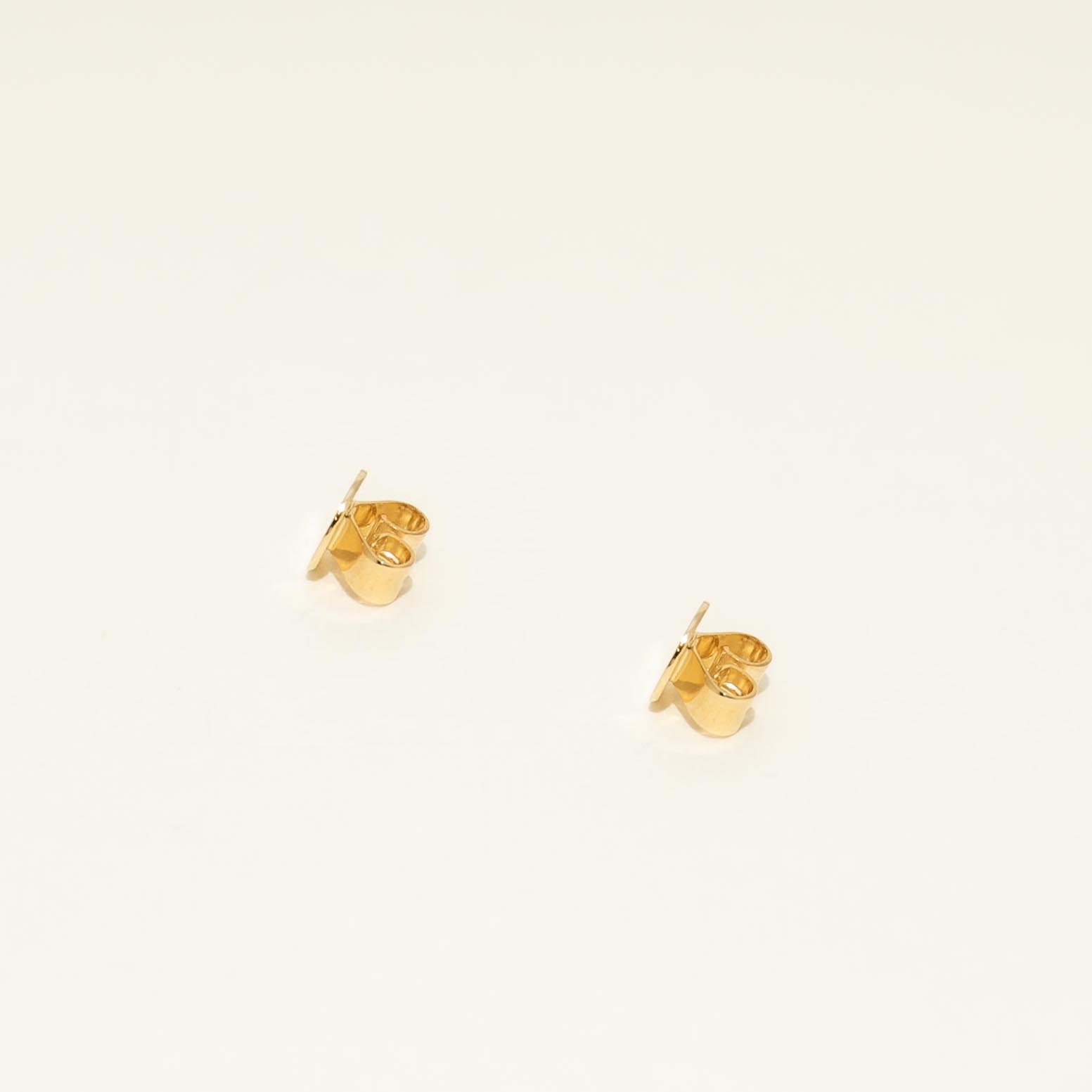 Pear Shape Tanzanite Stud Earrings in 14kt Yellow Gold with Diamonds (1/10ct tw)