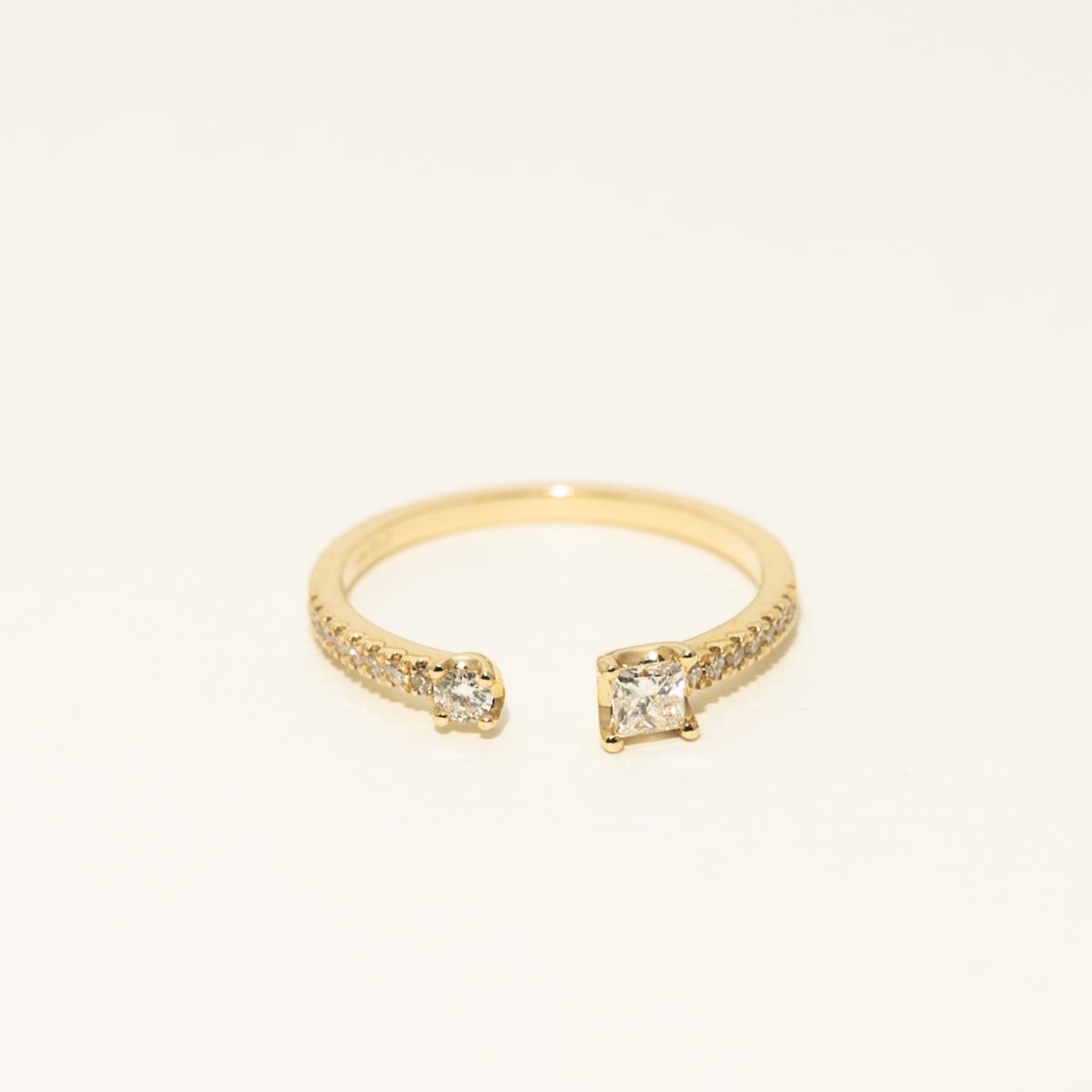 Princess Cut Diamond Fashion Ring in 14kt Yellow Gold (1/4ct tw)