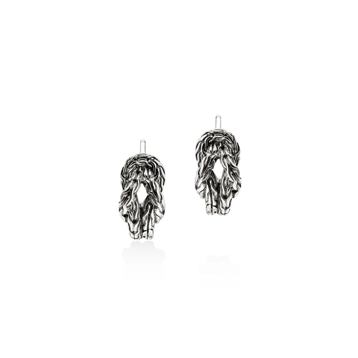 John Hardy Love Knot Hoop Earrings in Sterling Silver